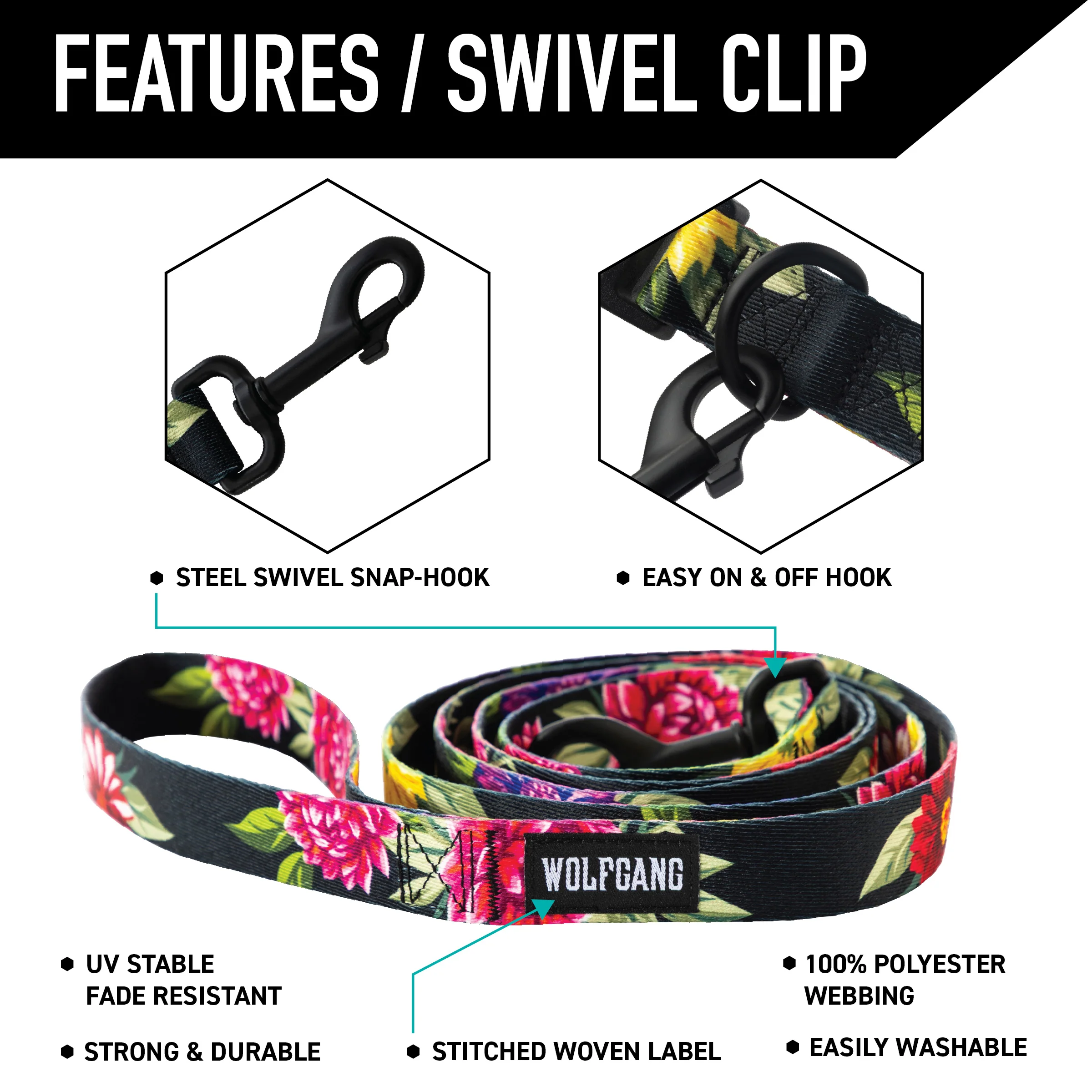 DarkFloral Dog Leash - Image 3
